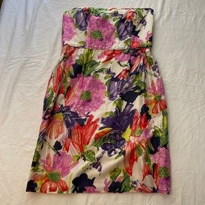 J.Crew strapless silk dress